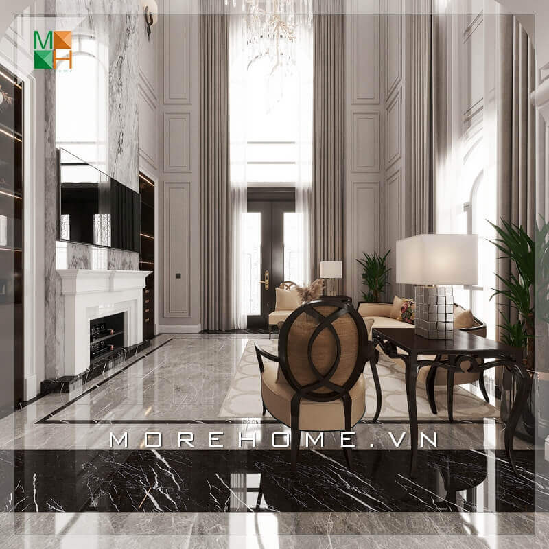 Thiết kế không gian phòng khách đẹp, cao cấp mang phong cách tân cổ điển cho chung cư, nhà phố, biệt thự, căn hộ penthouse. Tham khảo các mẫu bố trí phòng khách đẹp và sang trọng