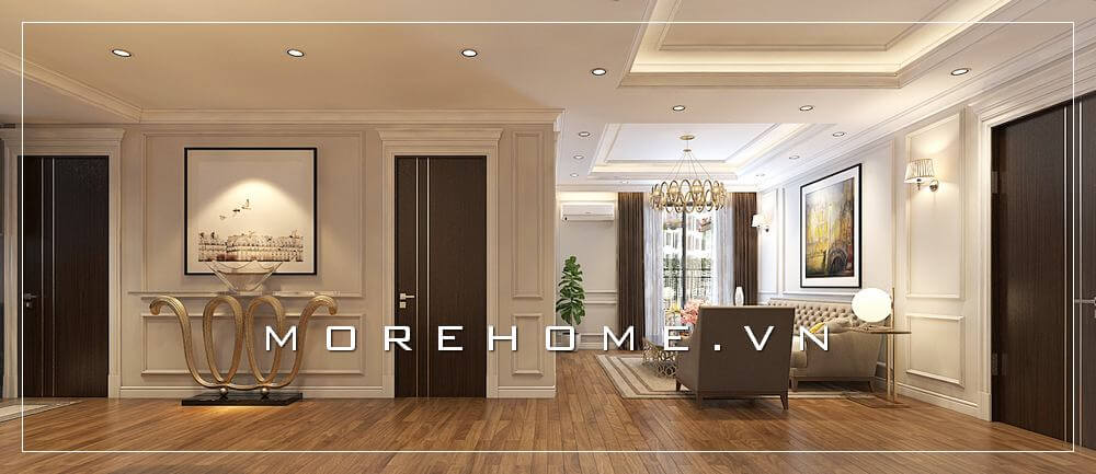 Trang trí nội thất phòng khách đương đại đẹp, sang trọng cho căn hộ chung cư. Thiết kế nội thất