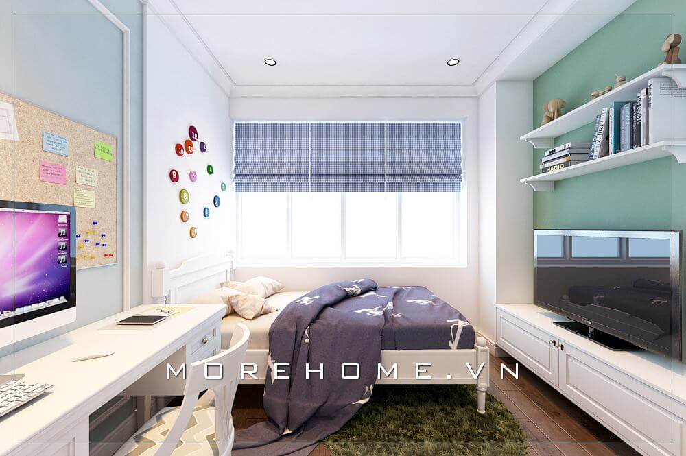 Thiết kế nội thất chung cư màu trắng sẽ tạo cho con có được một cảm giác riêng tư đầy thoái mãi và thoáng đãng hơn cả Thiết kế chung cư