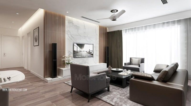 Mẫu thiết kế nội thất căn hộ cao cấp Imperia Garden hiện đại Nội thất chung cư đẹp