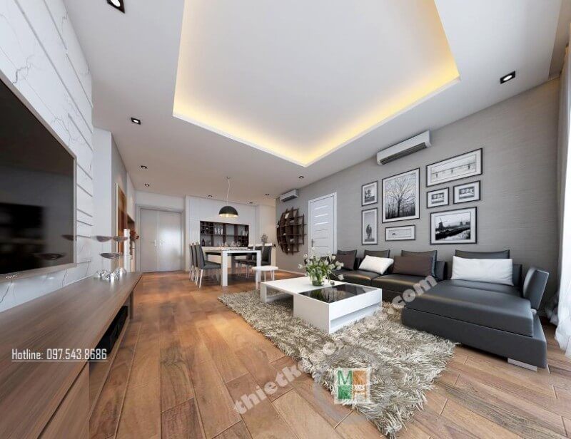 Mẫu thiết kế nội thất chung cư hiện đại Golden Palace sang trọng thiết kế nội thất chung cư