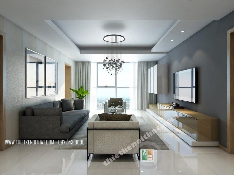 Thiết kế nội thất phòng khách đẹp là xu hướng chung cho các căn hộ chung cư hiện nay Thiết kế phòng khách chung cư hiện đại đẹp