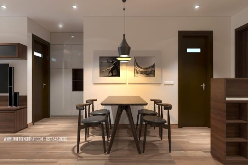 Trang trí nội thất phòng ăn chung cư hiện đại và tinh tế Mẫu nội thất chung cư đẹp