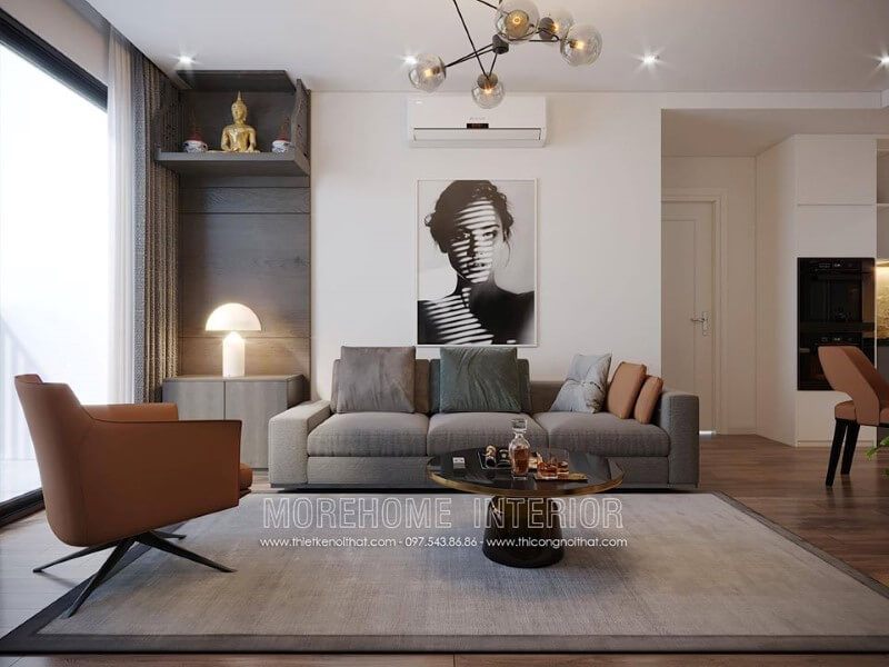 Trang trí phòng khách với tranh canvas đẹp trong căn hộ chung cư thiết kế chung cư