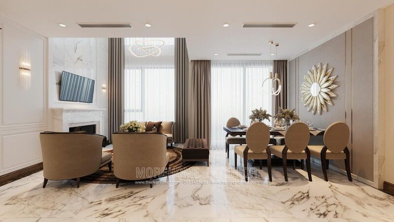 Thiết kế chung cư 3 phòng ngủ đẹp, độc đáo và sang trọng