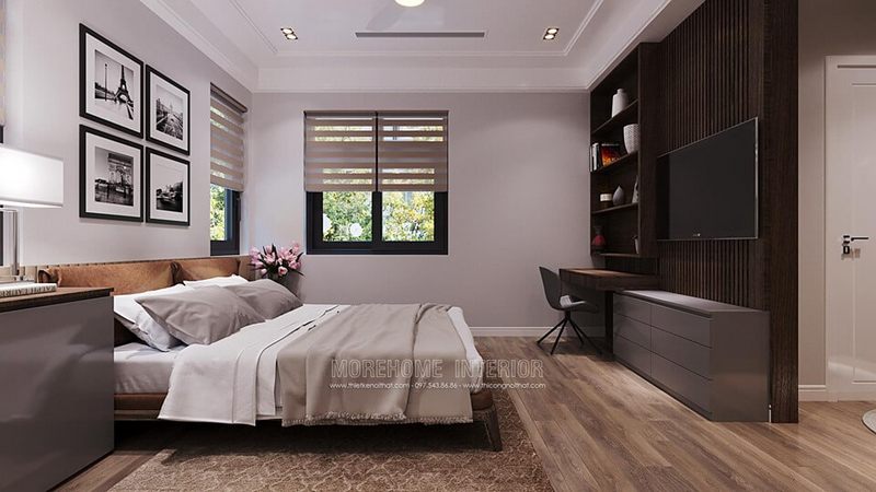 Những thiết kế chung cư với phòng khách ấn tượng và phòng ngủ hiện đại