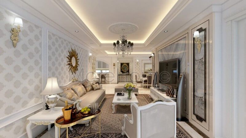 Thiết kế nội thất chung cư Flemington tại Thành phố Hồ Chí Minh - một trong những thiết kế ấn tượng và đẳng cấp mang đậm phong cách tân cổ điển sang trọng, quý phái thiết kế nội thất chung cư