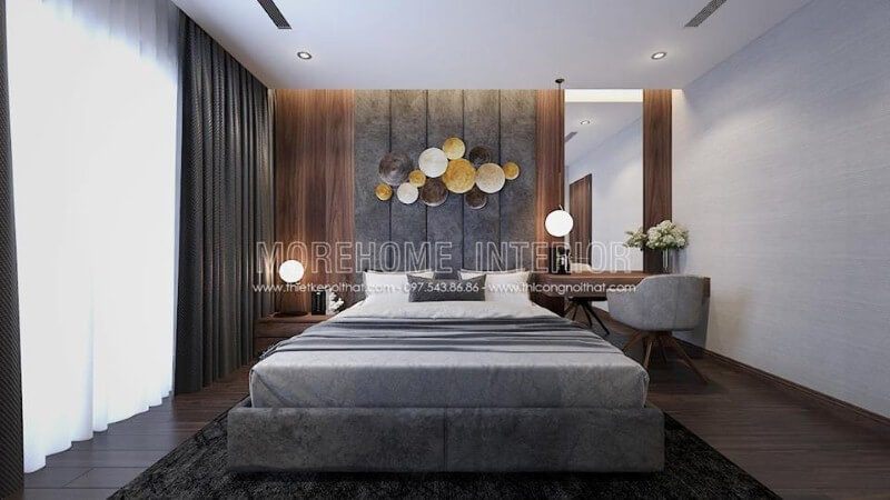 Thảm phòng ngủ đẹp sang trọng tạo nên vẻ đẹp hài hòa trong phong cách hiện đại. Thiết kế nội thất