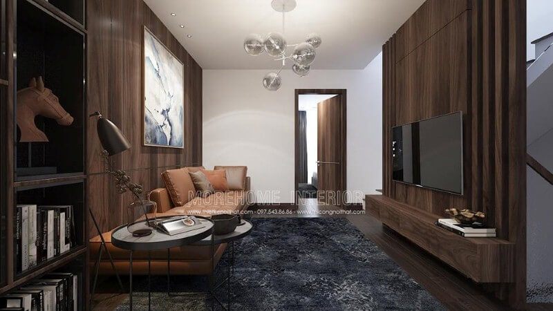 Đèn trang trí độc đáo cho phòng khách hiện đại. thiết kế chung cư