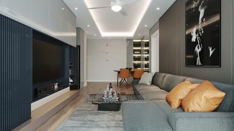 Mẫu thiết kế nội thất phòng khách chung cư phong cách hiện đại Thiết kế nội thất phòng tắm chung cư